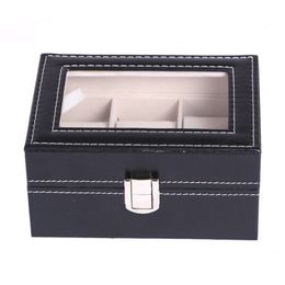 fashion PU Leather Watch Boxes 2 3 5 6 10 12 20 24 Grids Watch Storage Organiser Box Display Watch Case293s