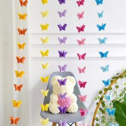 Party Decoration 3D Paper Butterfly Garland Buntings For Wedding Birthday Festival Banner Hanging Decor String