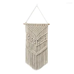 Tapestries Macrame Wall Hanging Woven Tapestry Decor Home Decoration For Apartment Bedroom - Wood Stick Include Promotion