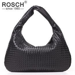 Whole Top Quality Fashion Hand Woven Women's Shoulder Bag Brand Designer Black PU Leather Handbag Woven Office Bag USD Pr292q