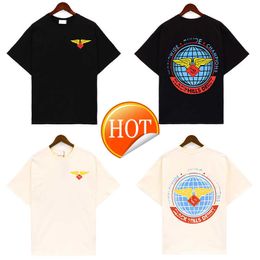 Spring/Summer New Earth Wings Printed Street Loose Fashion Brand Short sleeved T-shirt for Men