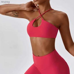 Bras Bras Sets Women Breathable Sexy Yoga Sport Bra Women Shockproof Back Sports Top Athletic Fitness Running Gym Vest tops Sportswear Yoga Spo YQ240203