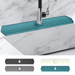 Table Mats Silicone Kitchen Sink Splash Mat Easy To Install Faucet Handle Drip Catcher Tray Fast Drainage For Counter Bathroom