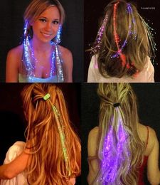 Party Decoration 5Pcs Colorful Butterfly Light Braids Glowing Flash LED Hair Braid Clip Haripin Wigs Ligth Up Christmas Accessories