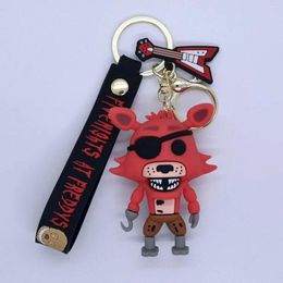 Keychains Anime Game Cartoon Figures Freddy Foxy Bonnie Animal Doll Figure Pendant Keyring Jewellery Accessories Kids Gift