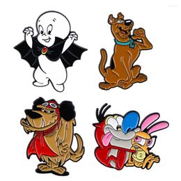 Brooches Classic Cartoon Dogs For Clothing Enamel Pins Briefcase Badges Lapel Backpack Kids Jewellery Collections