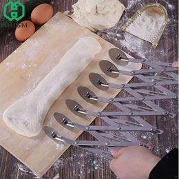 WHISM 3 5 7 Wheel Stainless Steel Pizza Cutters Non-stick Pizza Peeler Dough LNIFE Cake Bread Slicer Pasta Pastry Accessories T200287v