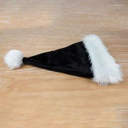 Ball Caps Black Plush Christmas Hat Thickened Party Warm