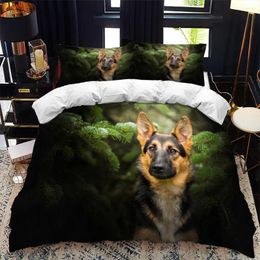 Bedding Sets German Shepherd Duvet Cover Set King/Queen Size Purebred Hound Animal Kids Cute Dog Puppy Polyester Quilt