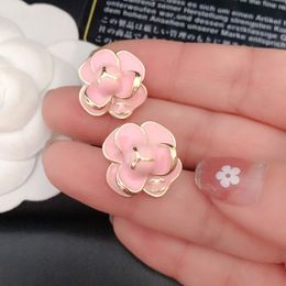 Designer Stud Earring Boutique Love Jewellery New Charm Love Gift Earrings Fashion Style Jewellery Birthday Gift Gold Plated Stainless Steel Flower Earrings Back Stamp