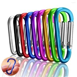 Keychains Mini Carabiner Keychain Aluminium Alloy D-ring Buckle Spring Snap Clip Hooks For Keys Outdoor Camping Tools