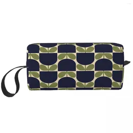 Cosmetic Bags Orla Kiely Art Bag For Women Makeup Flower Abstract Travel Daily Toiletry Organiser Pouch