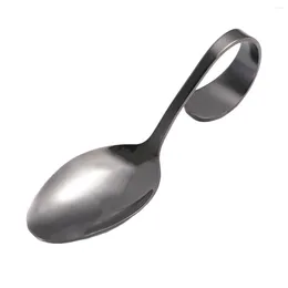 Spoons Serving Spoon Curved Handle Tableware Flatware Cutlery Buffet Metal Stainless Steel