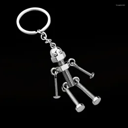 Keychains Men Children Accessory Cute Metal Robot Keychain Cool Screw Mini Tool Key Chains House