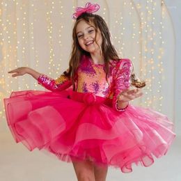 Girl Dresses Luxury Party Dress Birthday Evening First Formal Christmas Gift Sequins Stage Performance