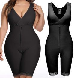 Waist Trainer Plus Size Full Body Shaper Overbust Trimmer Seamless Tummy Control Shapewear Bodysuit Thigh Slimmer Butt Lifter