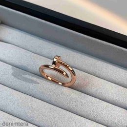 Beloved Designer Ring Gold Plated Midi Titanium Steel Alloy 925 Sterling Silver Men s Promise Key Nail Love R56T