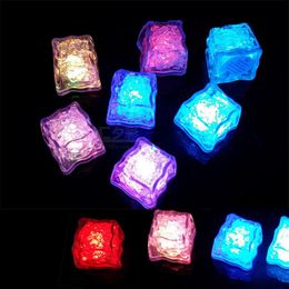 Led Lights Polychrome Flash Party Lights LED Glowing Ice Cubes Blinking Flashing Decor Light Up Bar Club Wedding 11 LL