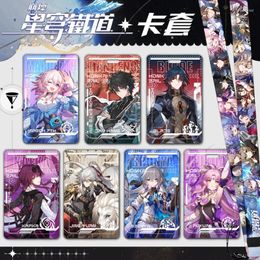 Keychains Anime Honkai:Star Rail Card Sleeve Kafka Dan Heng Jing Yuan Seele March 7 Push-Pull Style Theme Lanyard Cover Hanging Neck