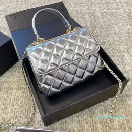 2024 Shoulder bag chain strap handbag Luxury Designer 20CM Leather Caviar Lambskin Classic Plaid Purse Shoulde wallets