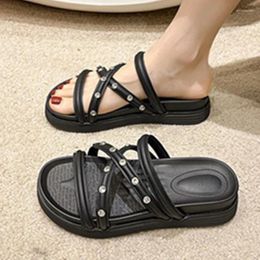 Dress Shoes Sandals Women Summer Square Toe Ankle Strap Platform Wedges Ladies Casual Non-slip Rome Gladiator Female Sandal Woman Shoe