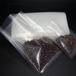 Bean Food Storage Bag 100pcs Transparent Plastic Vacuum Bags Embossing Heat Sealed One Side Emboss Delicatessen Freshness Protecti2549