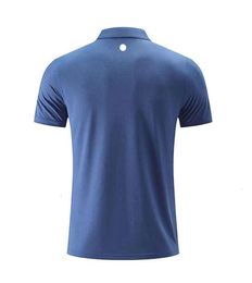 LL High quality Yoga Outfit Outdoor Men's Polo Shirt Mens Quick Dry Sweat-wicking Short Top Male Short Sleeve High Quantity T112