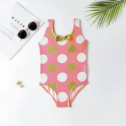 Women's Swimwear Bow Deco Dot Girls Kids One Piece Swimsuit 2024 Summer Multi Style Child Girl Kid Beach Bathing Swimming Suit Monokini