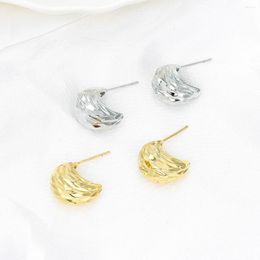 Stud Earrings Classic Fashion Irregular Stripes C Shape For Women Simple Advanced Sense Banquet Exquisite Jewellery Birthday Gift
