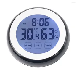 Wall Clocks Time For Bedroom High Quality ABS Back Magnet 90 26mm Digital Temperature Humidity Backlight /-1C Accuracy