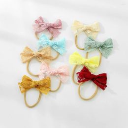 Hair Accessories Lace Flower Born Baby Bow Headband Soft Nylon Headbands For Elastic Bands Girls Cute Kids Gift