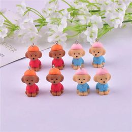 Charms 10pcs/set Fashion Lovers Dog Plastic Pendant For DIY Jewelry Keychain Making Craft