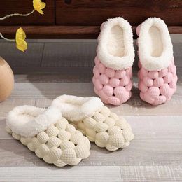 Slippers Bubble Warm Non-Slip Winter Slides Unisex Massage Women Men House