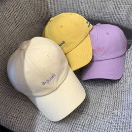 Ball Caps Japanese Simple Baseball Fashion Letter Embroidery Adjustable Women Sun Hats Outdoor Streetwear Spring Summer Peaked