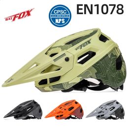 BATFOX bicycle helmet mtb mens cycling Integrallymolded Adult men women Mountain Bike capacete ciclismo 240131