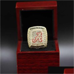 Cluster Rings Ncaa University Of Alabama Champion Ring Mtilayer Diamond Design Fans Drop Delivery Jewelry Ring Dhg2M