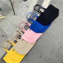 Double Sided Available Women Tote Bags Simple Plaid Reversible Shopping Shoulder Bag Casual Dual Purpose Large Cloth Handbags 240127