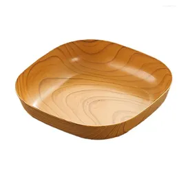 Plates Japanese Minimalist Kitchen Wood Grain Set Household And Commercial Fruit Tray Tea Plastic Bone Plate