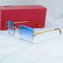 occhiali da sole da uomo Occhiali da sole con taglio a diamante Occhiali da sole per uomo e donna Elegante Wire C Designer Carter Occhiali da sole Tonalità di guida Occhiali protettivi per esterni Gafas De Sol