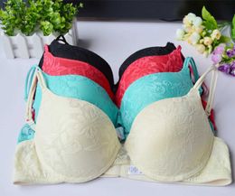 Bras Bras New Embroidery Bras for women lace push up Floral Ladies Sexy Underwear European Size BH bralette 70 75 80 85 90 A B C D elastic YQ240203