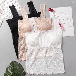 Camisoles & Tanks Anti Glare Woman Sexy Off Shoulder Bustier Tops Non-slip Chest Outer Wear Breathable Protecting Breasts Summer Basic