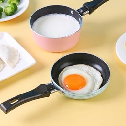 Pans Mini Frying Pan Non-Stick Stainess Steel Pot 12cm Saucepan Hanging Eggs Steak Sausages Gas Stove Cookware Kitchen Tools