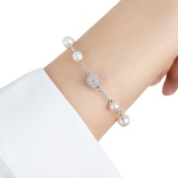 Swarovskis Bracelet Designer Women Original Quality Charm Bracelets Pearlescent Flow Pearl Invisible Buckle Bracelet Element Crystal Bracelet