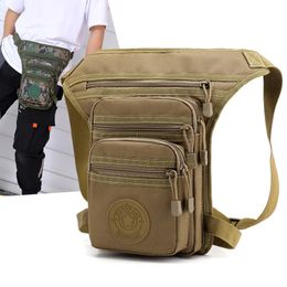 Male Hip Thigh Fanny Pack Military Camouflage Motorcycle Rider Multi-Pockets Shoulder Bags High Quality Men Nylon Waist Leg Bag 240126