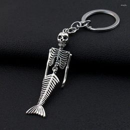 Keychains Mermaid Keychain Key Ring Metal Chain Jewellery Antique Silver Colour Plated Dancing