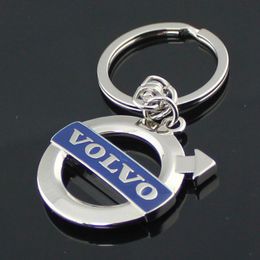 5pcs lot New volvo xc60 90 s40 60 80 Fashion Cutout emblem keychain auto supplies car Volvo key chain key pendant ring automobile 296T