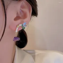Dangle Earrings VSnow Temperament Lily Valley Imitation Pearl Beaded Earings For Women Fairy Long Tassel Wedding Jewellery