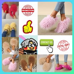 Designer Casual Platform Plush slippers cotton for women man Autumn Winter Keep Warm Comfortable wear resistant Indoor Wool Fur Slippers Softy 36-49