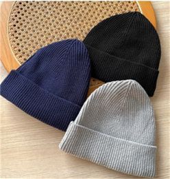 2023 Polo Bear Embroidery Knit Cuffed Beanie Winter Hat y2
