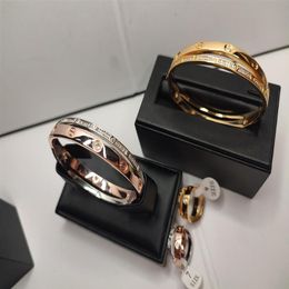 designer bracelet bangle two Colours overlap designer Jewellery femme silver set diamond simple Love watches Women Men couple bracele348d